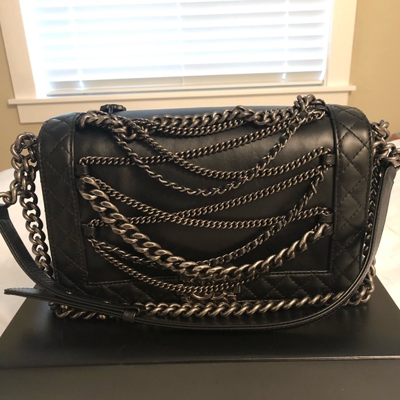 *SOLD* Chanel Enchained Boy flap - Picture 1 of 7